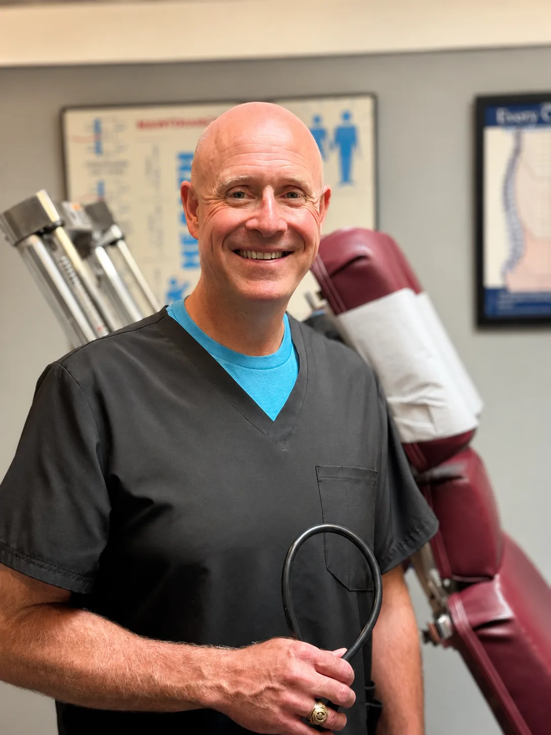 Homer Adams II, D.C., at Adams Chiropractic Health Center in Plano, TX